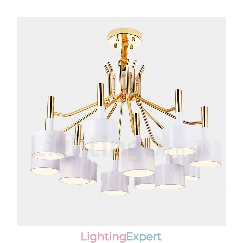 Modern Contemporary 12 Light 2 Tier Chandelier Lamp Light