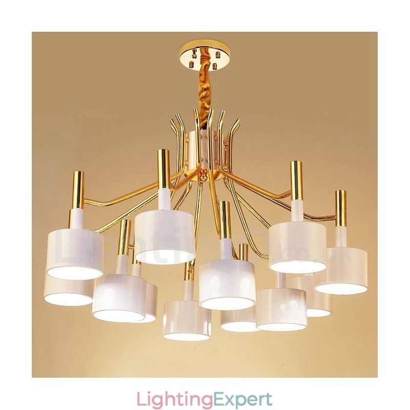 Modern Contemporary 12 Light 2 Tier Chandelier Lamp Light
