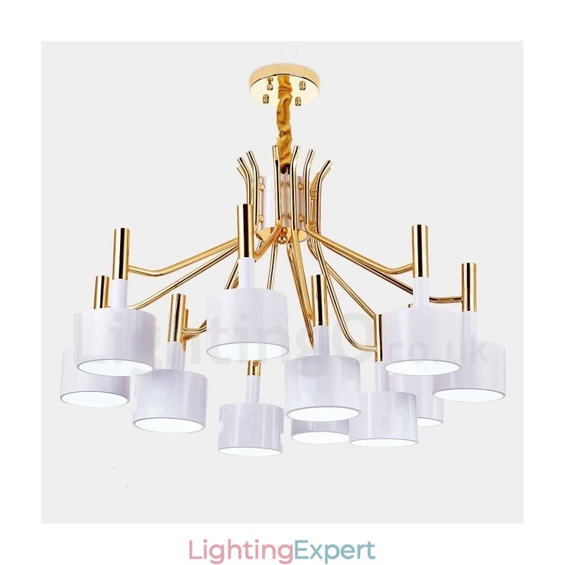 Modern Contemporary 12 Light 2 Tier Chandelier Lamp Light