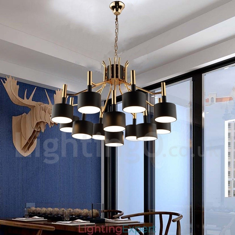 Modern Contemporary 12 Light 2 Tier Chandelier Lamp Light