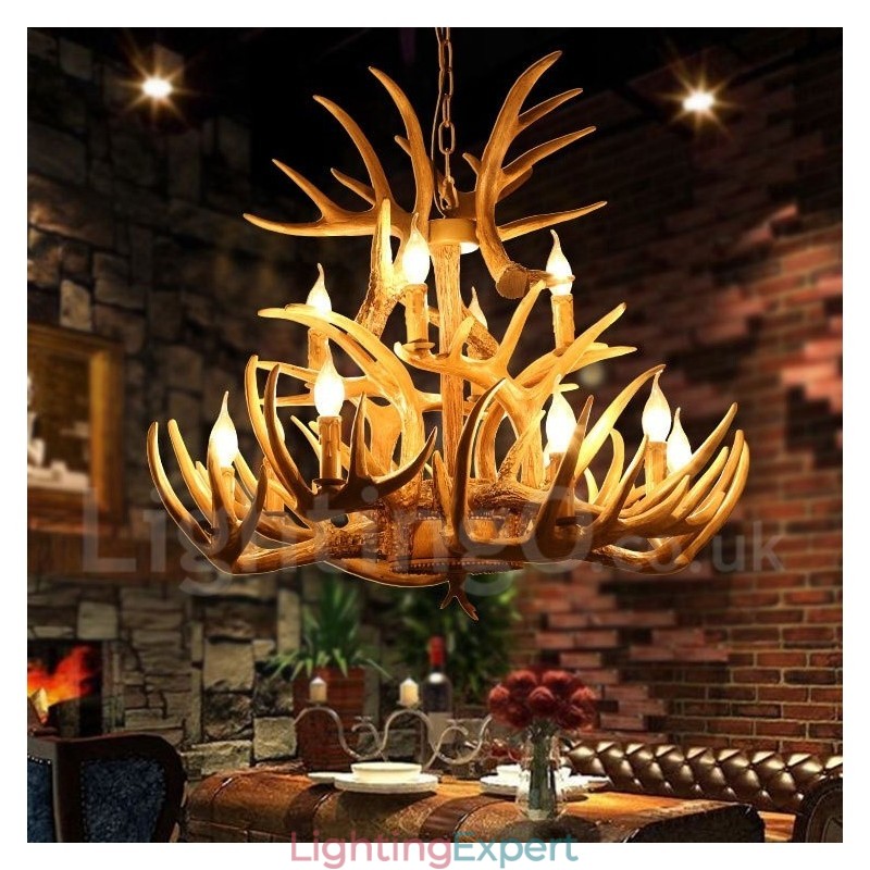 Vintage Country 12 Light Chandelier Light