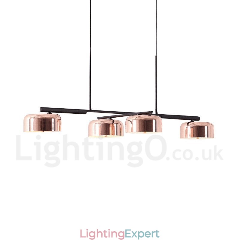 4 Light Single Tier Modern Contemporary Rotatable Chandelier Light