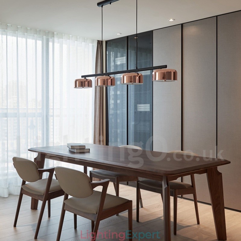 4 Light Single Tier Modern Contemporary Rotatable Chandelier Light