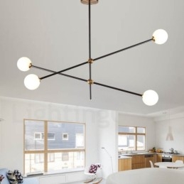 Modern Contemporary 4 Light 2 Tier Chandelier Light