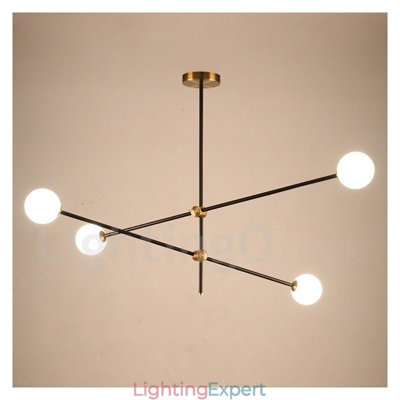 Modern Contemporary 4 Light 2 Tier Chandelier Light