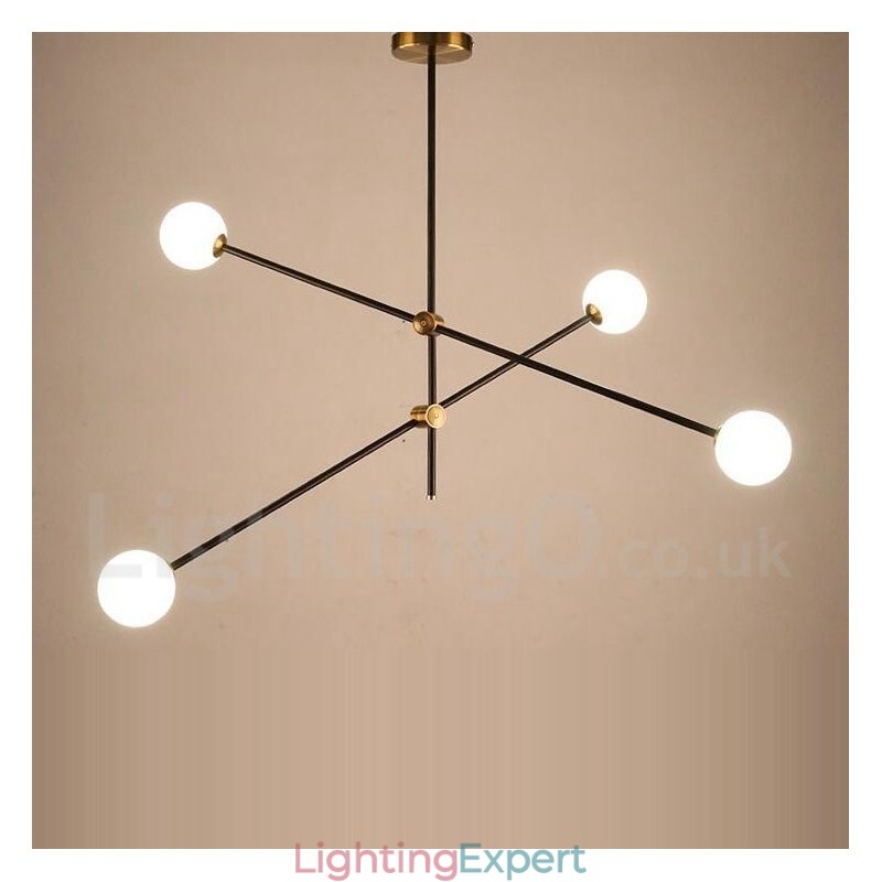 Modern Contemporary 4 Light 2 Tier Chandelier Light