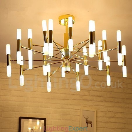 40 Light Golden 2 Tier Modern Contemporary Chandelier Light Lamp 40 Light Golden 2 Tier Modern Contemporary Chandelier Light Lamp