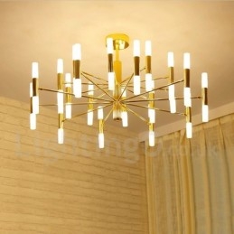 40 Light Golden 2 Tier Modern Contemporary Chandelier Light Lamp