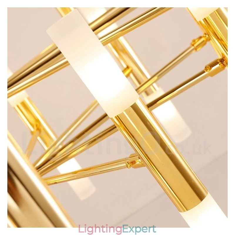 40 Light Golden 2 Tier Modern Contemporary Chandelier Light Lamp