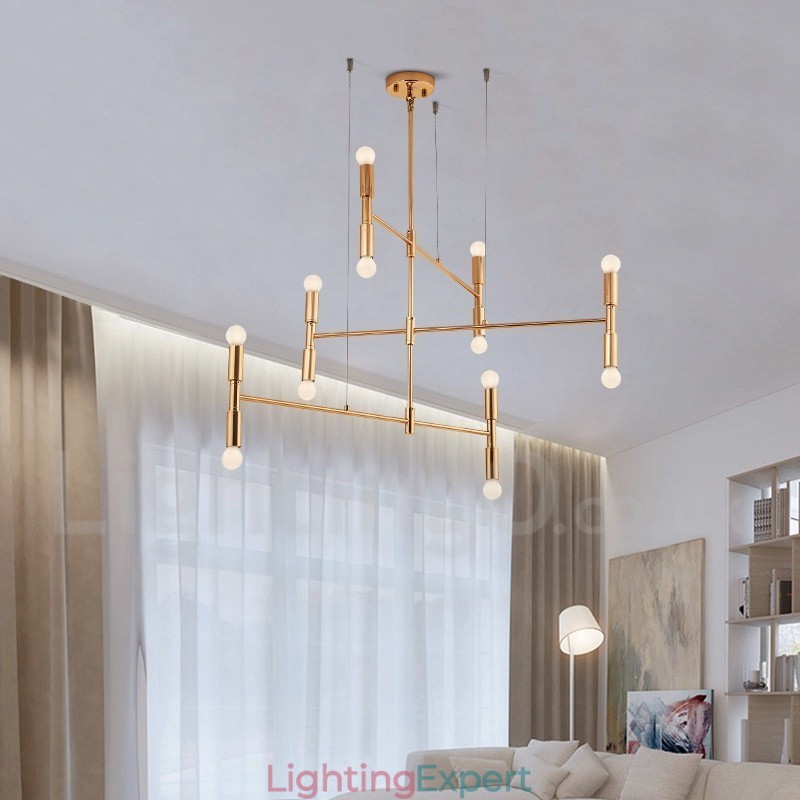8 Light 3 Tier Modern Contemporary Chandelier Lamp Light