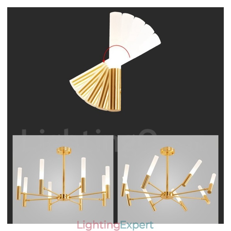 8 Light Rotatable Modern Contemporary Chandelier Light
