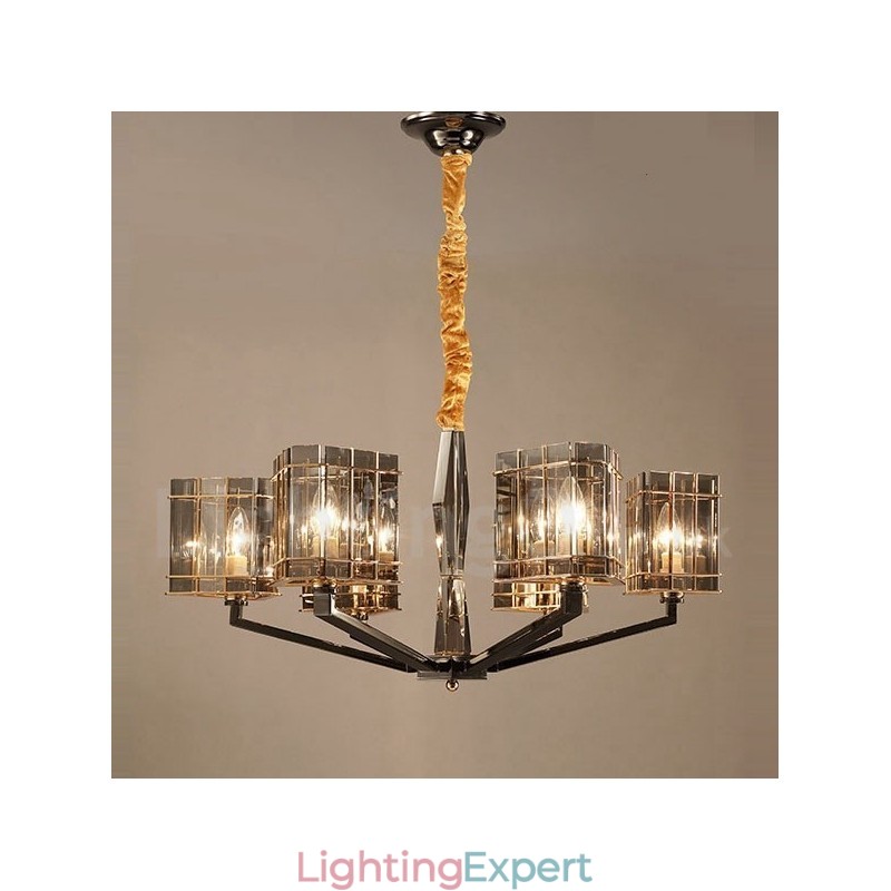 6 Light Modern Contemporary Single Tier Chandelier Light
