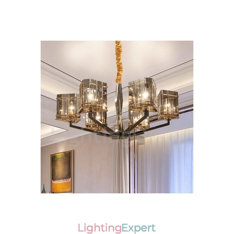 6 Light Modern Contemporary Single Tier Chandelier Light