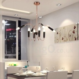 2 Tier 8 Light Modern Contemporary Chandelier Light