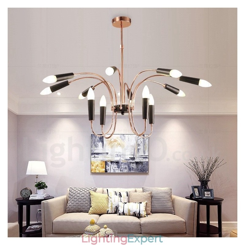 2 Tier 12 Light Modern Contemporary Chandelier Light
