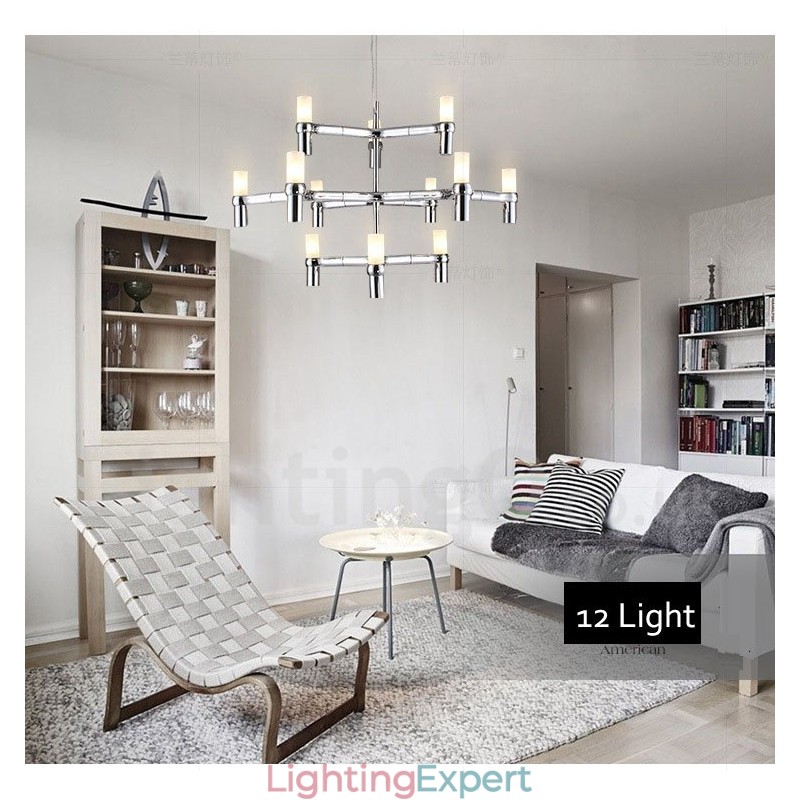12 Light 3 Tier Modern Contemporary Chandelier Lamp Light