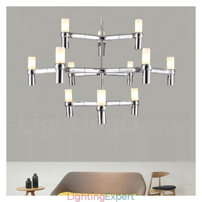 12 Light 3 Tier Modern Contemporary Chandelier Lamp Light