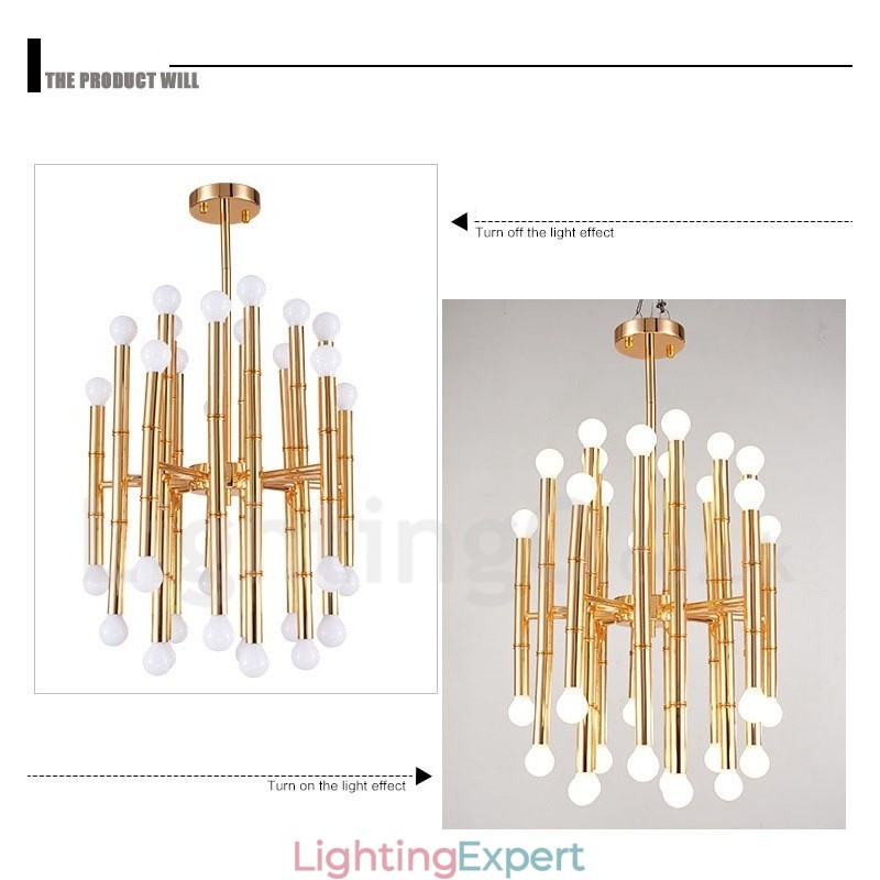 Modern Contemporary 30 Light 2 Tier Chandelier for Light