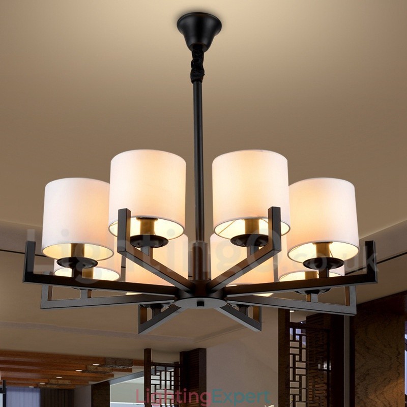 Modern Contemporary 8 Light Single Tier Chandelier Lamp Light