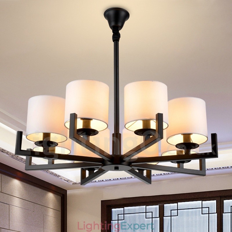 Modern Contemporary 8 Light Single Tier Chandelier Lamp Light