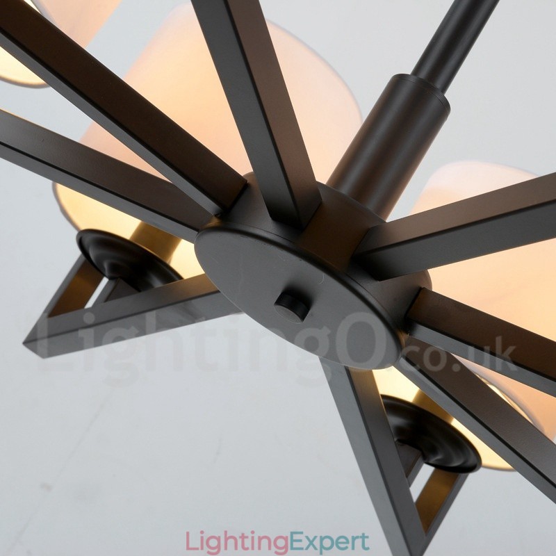 Modern Contemporary 8 Light Single Tier Chandelier Lamp Light