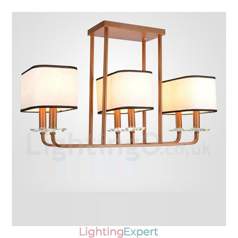 Modern Contemporary 6 Light Single Tier Chandelier Lamp Light