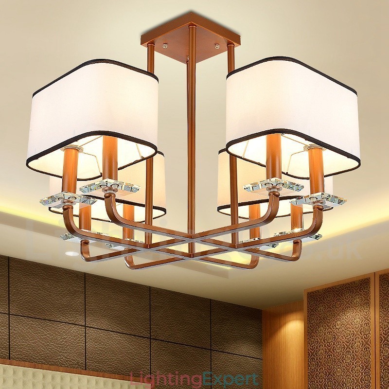 Modern Contemporary 8 Light Single Tier Chandelier Lamp Light