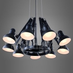 9 Light Modern Contemporary Single Tier Chandelier Lamp Light