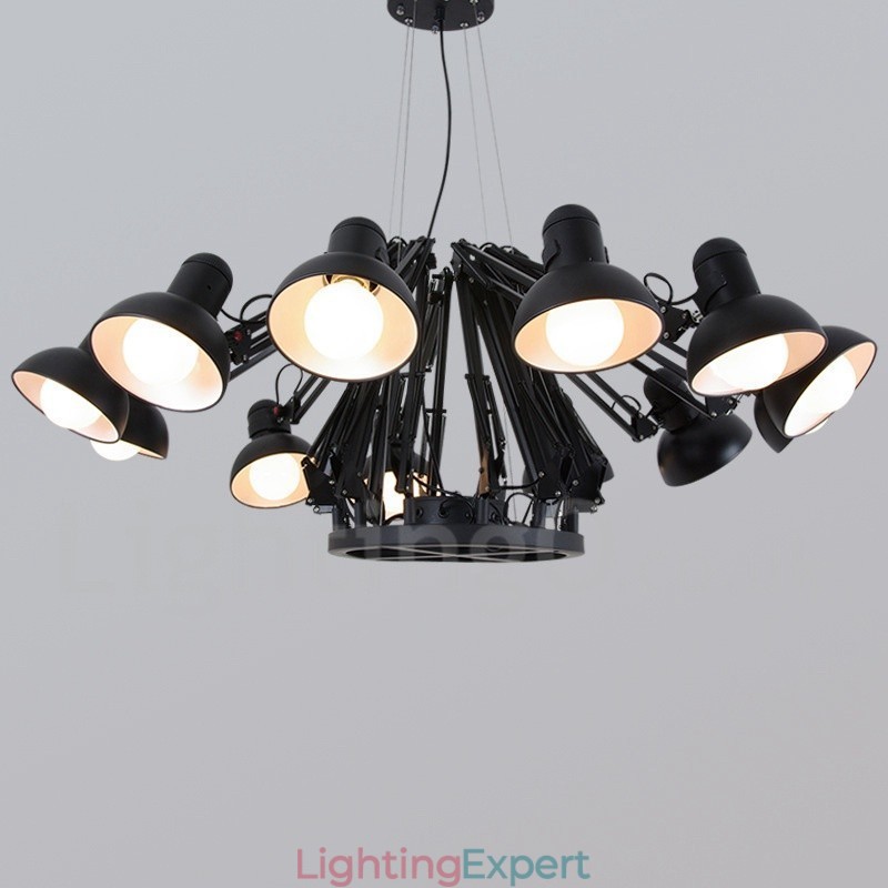 12 Light Modern Contemporary Single Tier Chandelier Lamp Light