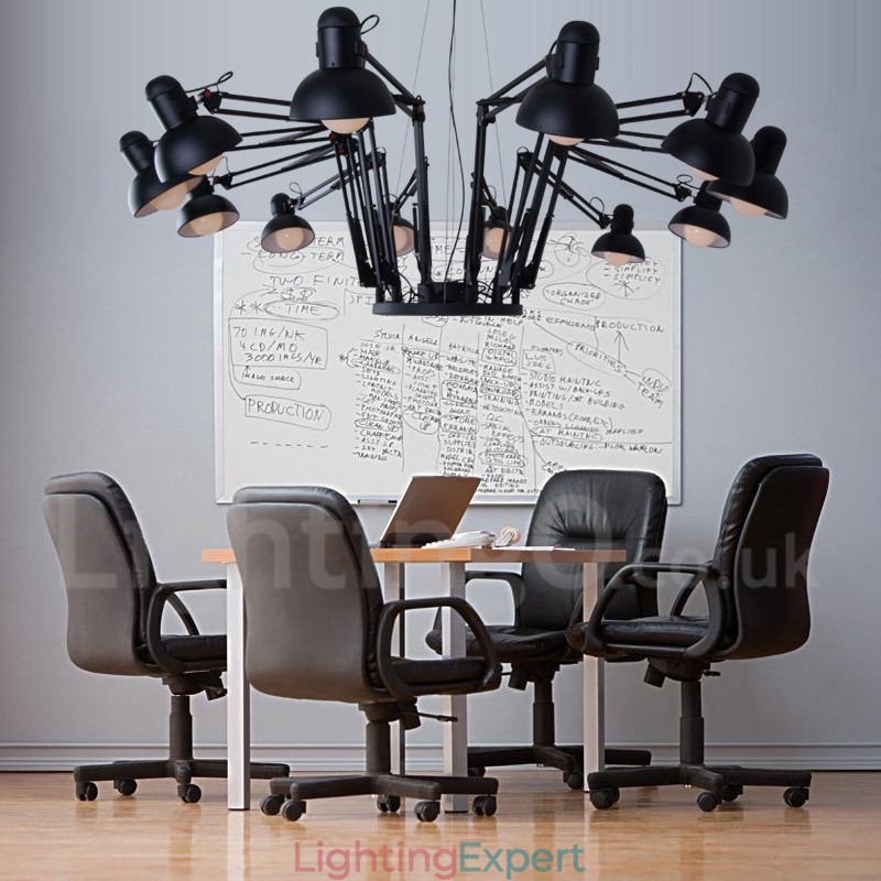 12 Light Modern Contemporary Single Tier Chandelier Lamp Light