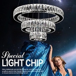 Crystal Chandelier Lights Modern Lighting Three Rings D305070 K9 Large Crystal Ceiling Light Fixtures