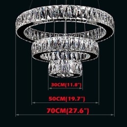 Crystal Chandelier Lights Modern Lighting Three Rings D305070 K9 Large Crystal Ceiling Light Fixtures