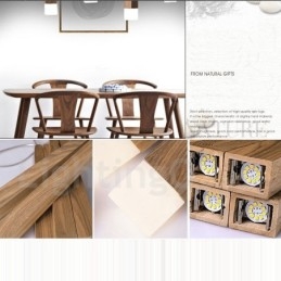 1 Light Modern Contemporary Wood Pendant Light