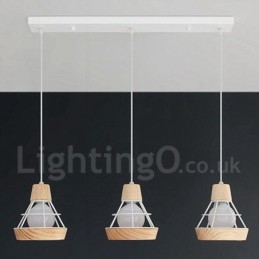 Dining Metal Wooden Pendant Light