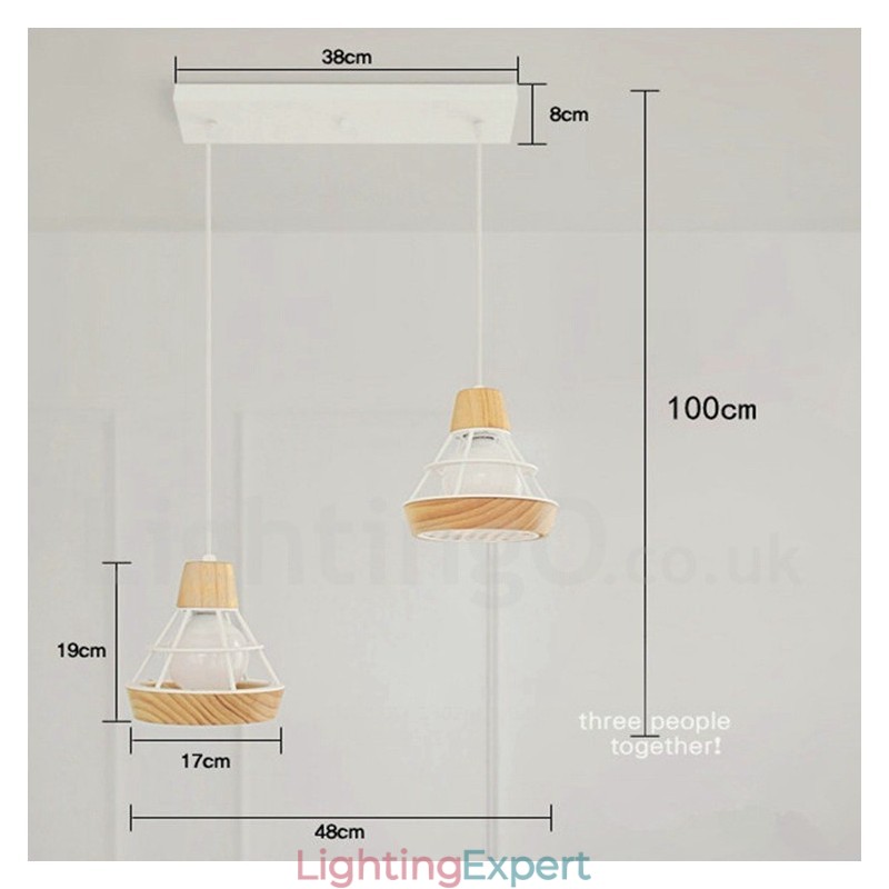 Dining Metal Wooden Pendant Light