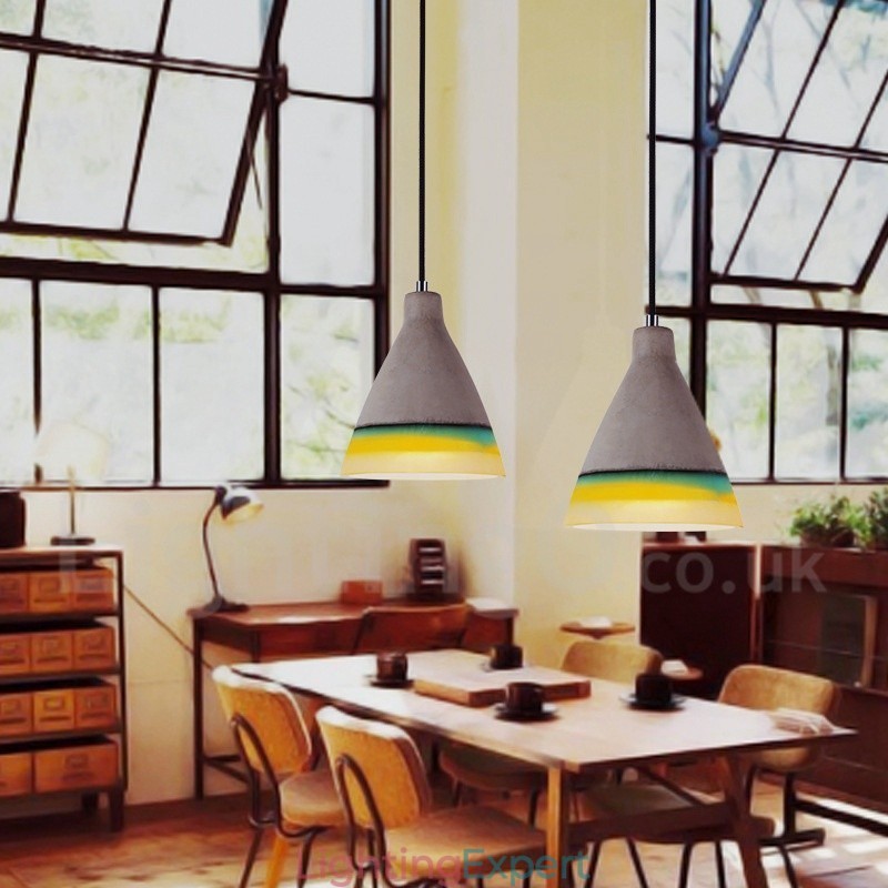 1 Light Vintage Concrte Pendant Light