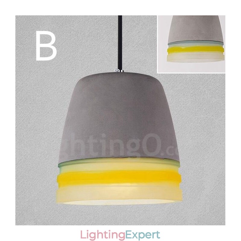 1 Light Vintage Concrte Pendant Light