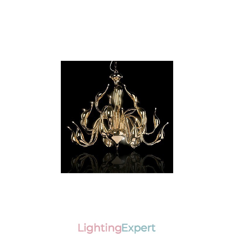 Modern Chandelier Light 18 Lights G4 Gold Plating