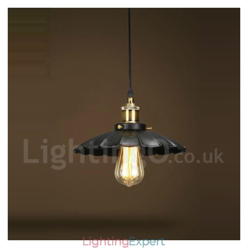 Black Metal Vintage Pendant Light