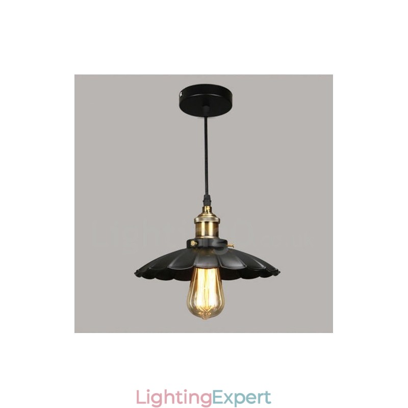 Black Metal Vintage Pendant Light