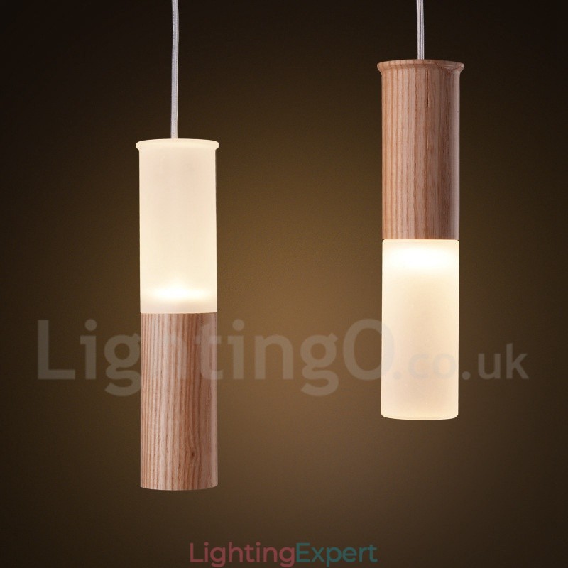 Modern Contemporary 7 Light Wooden Pendant Light