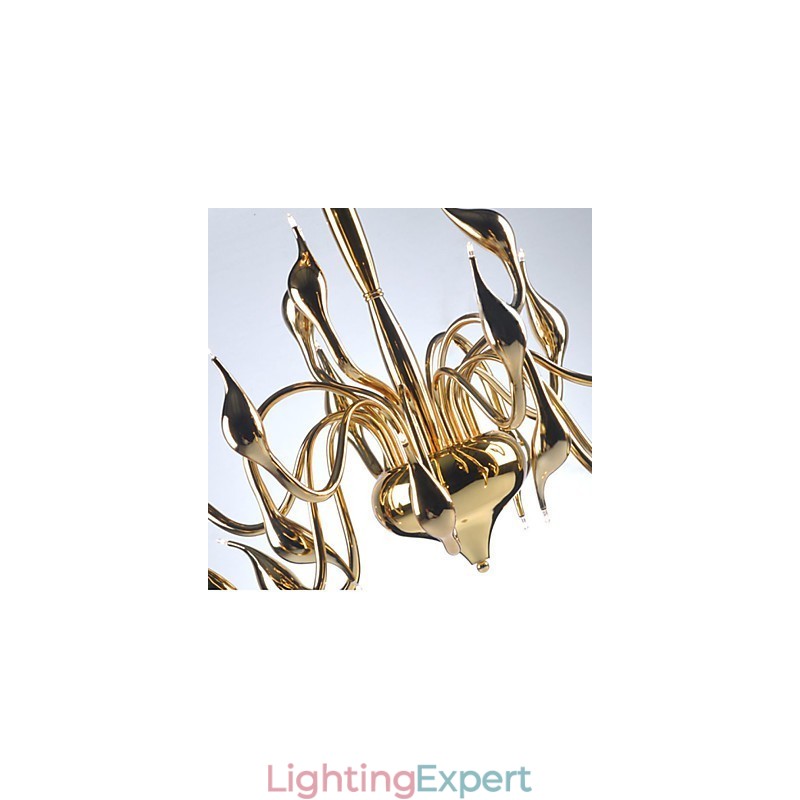 Modern Chandelier Light 18 Lights G4 Gold Plating