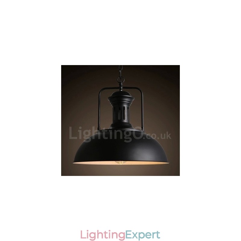 Black Country Vintage Metal Pendant Light