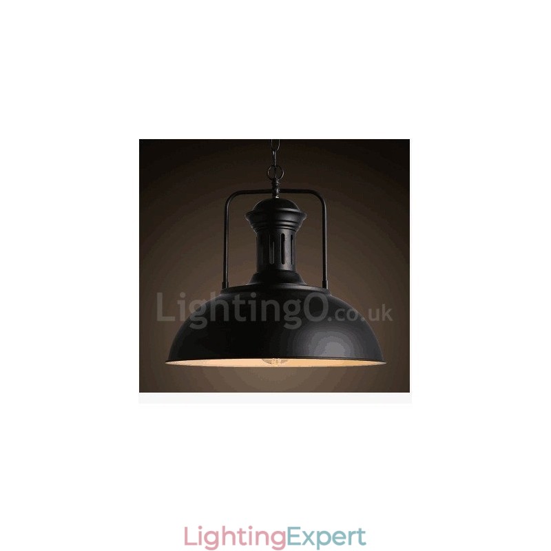 Black Country Vintage Metal Pendant Light