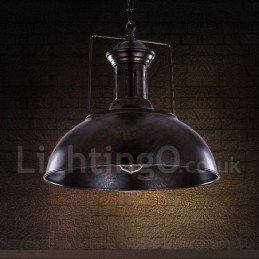Black Country Vintage Metal Pendant Light