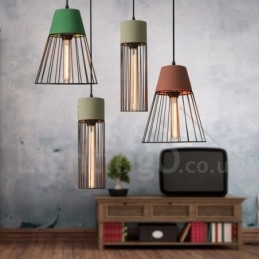 1 Light Metal Concrte Pendant Light
