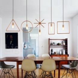 1 Light Rustic Lodge Wooden Pendant Light