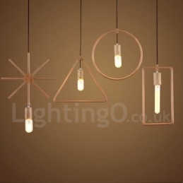 1 Light Rustic Lodge Wooden Pendant Light