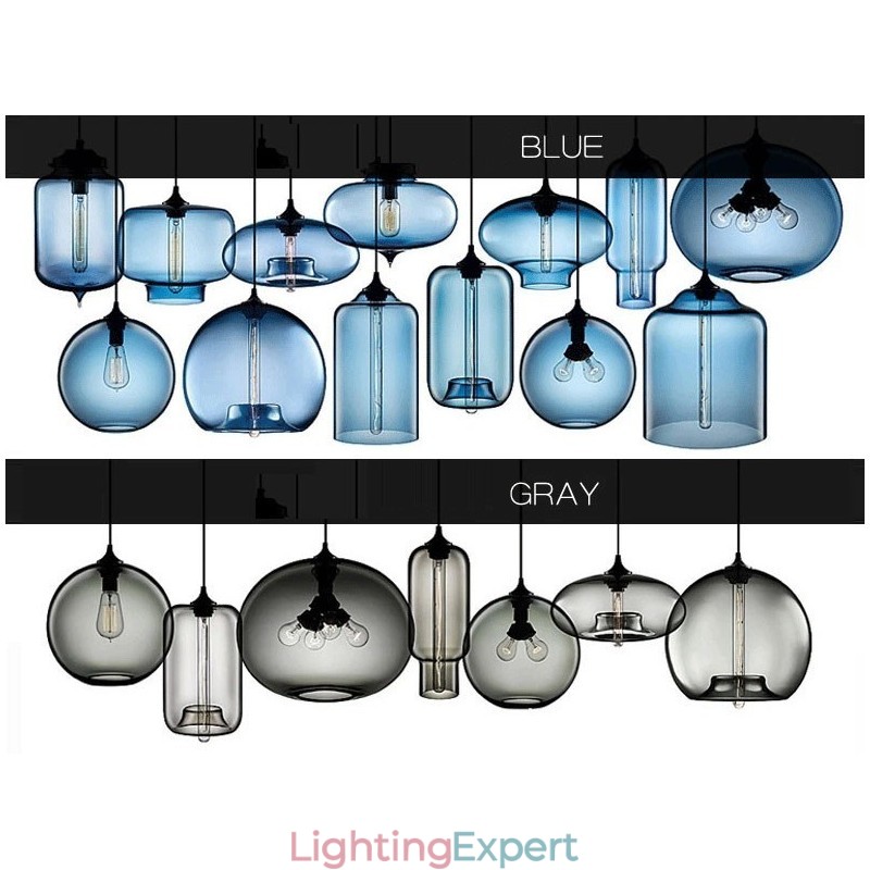 Modern Contemporary Multi Colors 1 Light Glass Pendant Light