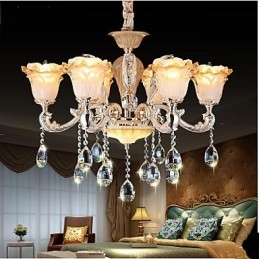 European Style Retro Crystal Pendant lamp Americange lamp